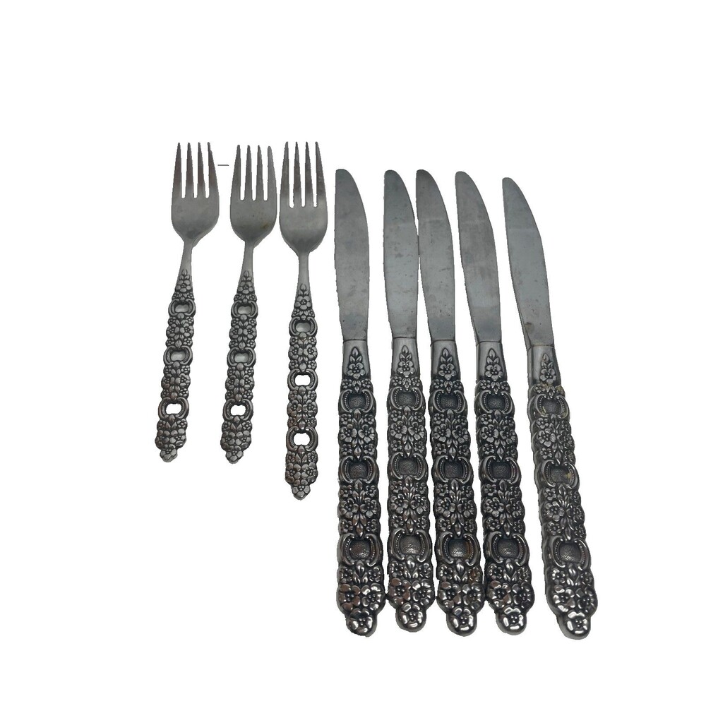 Oneida Community Viola Voila Stainless Flatware Silverware 8 Pieces